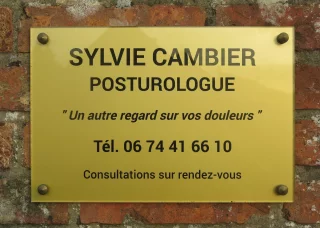 Plaque posturologie Sylvie Cambier